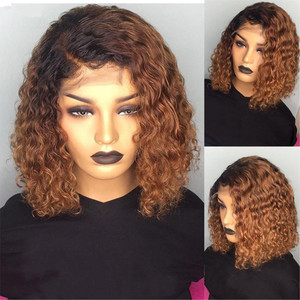 Parrucche in Capelli Umani All'Ingrosso, Bob Corto Liscio o Riccio <span class=keywords><strong>con</strong></span> <span class=keywords><strong>Frangia</strong></span>, Colore Marrone, <span class=keywords><strong>Parrucca</strong></span> Bob <span class=keywords><strong>con</strong></span> Frontale in Pizzo Svizzero 13x4 - Product Image 6