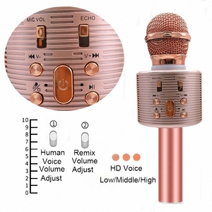 Tốt nhất phổ biến V6 không dây cho Bluetooth condenser microphone cầm tay và máy tính để bàn với ánh sáng LED cho karaoke bên và ca hát - Product Image 4