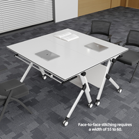 Nouvelle conception de table de réunion pliable en bois minimaliste, amovible, pour la formation scolaire et le bureau