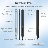 MMP 2.0 4096 Pena Stylus Tipis Pro Permukaan Aluminium Sensitif Tekanan dengan Penghapus, Pengisian Daya Tipe-C, Waktu Kerja 66 Jam untuk Microsoft