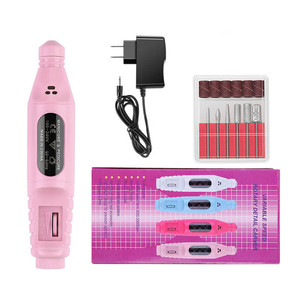 Manucure Stylo <span class=keywords><strong>Ponceuse</strong></span> Polisseuse <span class=keywords><strong>Pas</strong></span> <span class=keywords><strong>Cher</strong></span> Portable Mini Électrique À Faible Bruit Forte Perceuse À Ongles Sans Fil En Acier Inoxydable 5 Couleurs 10pcs - Product Image 1