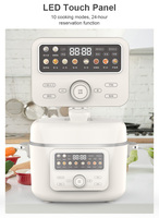 Cuisinière à pression électrique numérique 4L 1300W à réglage de pression ajustable, revêtement antiadhésif, directement de l'usine