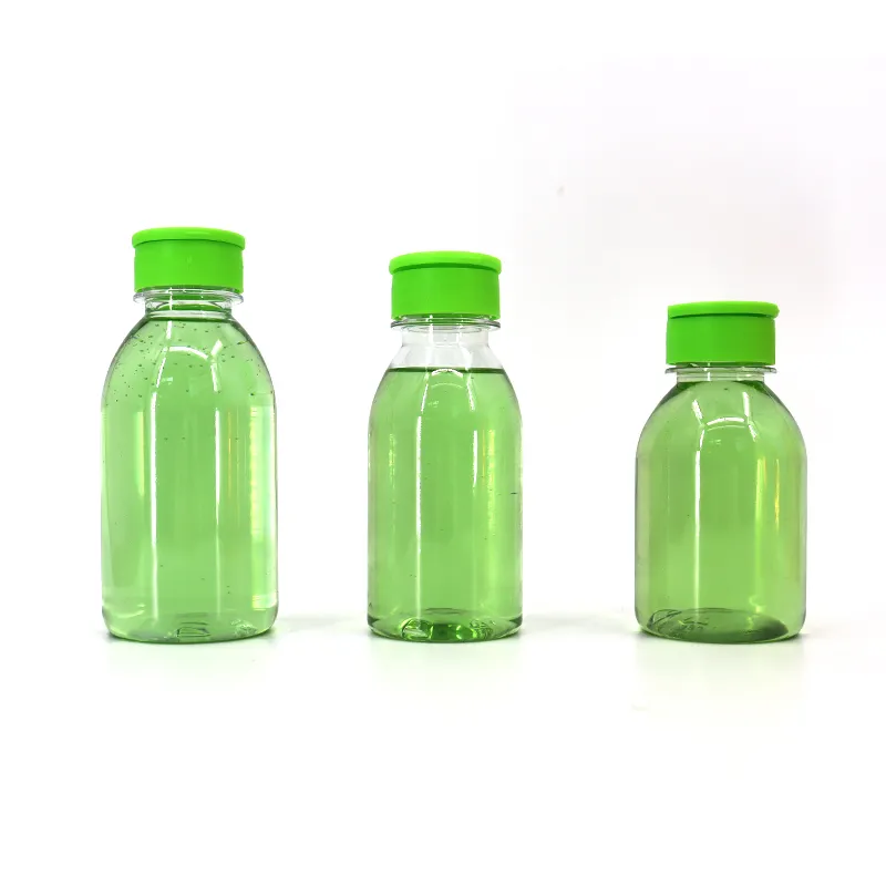 Garrafa de suco em forma de urso exclusiva para bebidas, garrafa de água potável fria, garrafa de plástico PET para bebidas energéticas esportivas com alça, 500ml 700ml