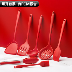 Silicone Kitchen Utensil Set 7 Piece Non Stick Spatulas Soup Spoon Cooking Tools Dishwasher Safe - Product Image 5