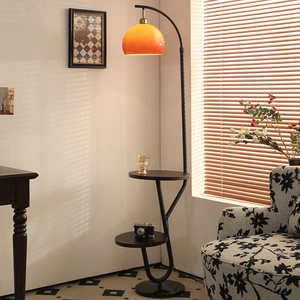 Lampada da Terra Antica per Soggiorno, Accanto al Divano, Lampada da Comodino per Camera da Letto, Lampada d'Angolo Monoblocco - Product Image 1