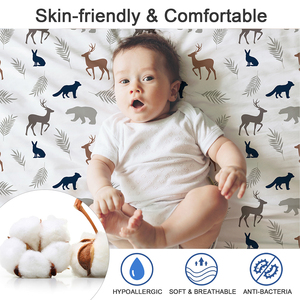 Sábana <span class=keywords><strong>de</strong></span> algodón orgánico transpirable <span class=keywords><strong>para</strong></span> bebé, ropa <span class=keywords><strong>de</strong></span> cama <span class=keywords><strong>de</strong></span> muselina supersuave, lavable a máquina, sábana ajustada <span class=keywords><strong>para</strong></span> <span class=keywords><strong>cuna</strong></span>, 100% - Product Image 5