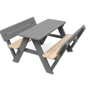 Ensemble de pliable en bois massif pour enfants, meubles d'extérieur, Table et banc de pique-nique, jardin naturel, bière, partielle, KD - Product Image 3