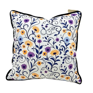 Cao cấp sang trọng 3D hoa thiết kế vuông lớn gối trường hợp 19mm có thể truy cập qua biên giới tựa lưng Đệm cho phòng khách nhà - Product Image 1