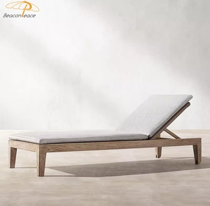 Kursi pantai kayu jati lipat kualitas Premium kursi santai kayu jati kursi panjang matahari luar ruangan untuk sisi kolam - Product Image 1