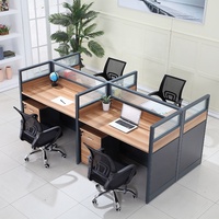 Meilleure vente de mobilier de bureau moderne table d'ordinateur bureau autonome cloisons en alliage d'aluminium bureau avec écran