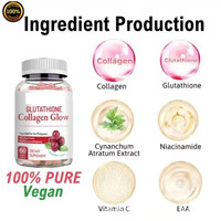 Boisson au collagène marin naturel pour adultes avec vitamine C, gommes au collagène pour éclaircir la peau, forme posologique bonbons gommeux