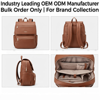 Sac à dos pour bébé en cuir végétalien vintage, grande capacité, pour maternité et organisation, fabrication en gros par usine OEM/ODM en marque blanche