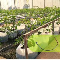 Goutteur en ligne auto-compensant en polypropylène AXIOS 2 L/h pour irrigation goutte à goutte aquaponique et hydroponique, utilisation multi-saison, garantie 5 ans