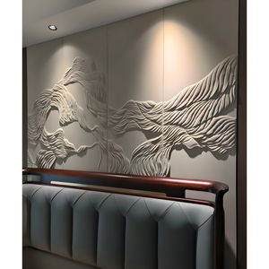 定制豪华现代3D浮雕墙板3D木质客厅卧室电视背景装饰工厂室内装饰 - Product Image 3