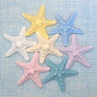 100 mini étoiles de mer en résine à dos plat, cabochons, garnitures pour slime, breloques pour coques de téléphone DIY, épingles à cheveux et décorations artisanales