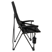 Chaises de camping confortables et surdimensionnées LET'S CAMP, pliables, robustes, portables, avec porte-gobelet
