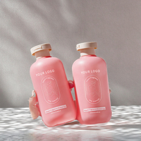 Label privé 300ml parfum de pêche nettoyant pour le corps gel douche blanchissant mousse beurre de karité arôme de rose nettoyant pour le corps à domicile parfumant