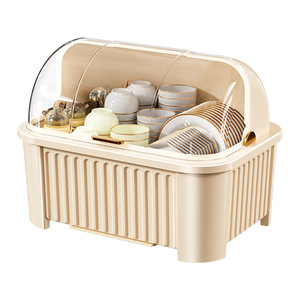 Dish <b>Rack</b> And <b>Plate</b> <b>Rack</b> Oval Flip Top Drain <b>Rack</b> For Kitchen Countertop Quick Dry Multi Functional Tableware Storage - Product Image 5