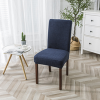 Housse de chaise en velours jacquard épaissi, universelle, extensible, à carreaux, pour salle à manger, hôtel, banquet, bureau, réunion