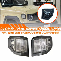 Nouvelles Lampes d'Avertissement Transparentes pour Pare-chocs Avant YBJ, Accessoires Auto pour Land Cruiser 70 FJ79 75 LC76 2024 Pickup Gris LC79, Feux d'Angle