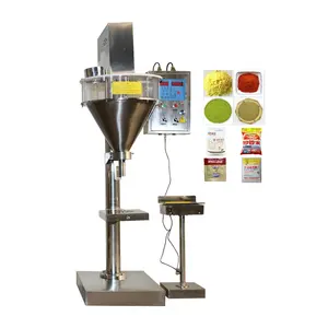 Machine semi-automatique de mélange et de remplissage de détergent en poudre de thé de lait en poudre machine d'emballage de petit sachet de mélange de boisson en poudre