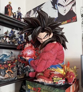 Estatua de Busto de Goku <span class=keywords><strong>Super</strong></span> Saiyan 4 de <span class=keywords><strong>Dragon</strong></span> <span class=keywords><strong>Ball</strong></span> <span class=keywords><strong>GT</strong></span>, Escala 1:1, Tamaño Real, Alta Calidad, Base con Efecto LED, Figura Coleccionable de Anime de Resina, Decoración - Product Image 1