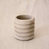 UOBOBO Style Unique, Pot à Bougie en Céramique Blanche pour Cire de Soja, Bougies Parfumées d'Aromathérapie, Pot à Bougie en Béton Cimenté