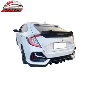 เหมาะสำหรับ Honda Civic 10th Hatchback 2017-2021 สปอยเลอร์ท้ายทรง V ลายคาร์บอนไฟเบอร์ - Product Image 2