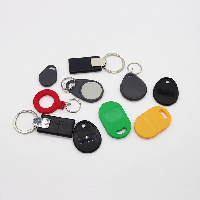 Custom TK4100 EM4200 T5577 Programmable Rewritable UID 125Khz 13.56Mhz ABS NFC Tag Keyfob RFID Key Fob with Keychain
