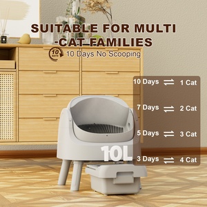 Bac à litière intelligent automatique pour chat avec détection infrarouge multiple, roulement automatique, contrôle des odeurs, en PP, conception ouverte - Product Image 5