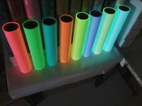 PU Glow in the Dark HTV Hoge Kwaliteit Luminescerende Warmtetransfer Vinyl Groothandel Cricut Warmtepers Strijkfolie voor T-shirts, Hoeden, Tassen Renli