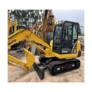 KOMATSU-Mini pelleteuse PC56 d'occasion en bon état, 5 tonnes, poids en ordre de marche, moteur pompe à engrenages d'origine - Product Image 3