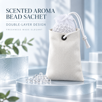Désodorisant de voiture en sachet parfumé, perles aromatiques suspendues, tissu tissé double couche, logo personnalisé, OEM ODM, pour armoire, placard, chambre