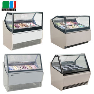 Vitrines réfrigérées de haute qualité pour gelato et pâtisserie, congélateurs, réfrigérateurs, refroidissement par air à température unique, présentoir de vente au détail pour la crème glacée - Product Image 1