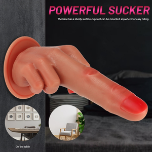 Nouveau Dildo à Ventouse pour Femmes, Masturbateur Féminin en Silicone Liquide, Dildos Réalistes en Forme de Doigt, Stimulateur Vaginal et Anal, Jouet Sexuel - Product Image 4
