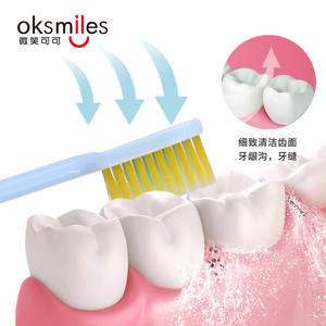 Oksmiles Brosse à dents à poils doux 0,18 mm pour adultes, usage familial, brosse à dents manuelle de haute qualité - Product Image 2