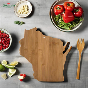 Tabla de cortar con forma de árbol de Navidad y logotipo personalizado al por mayor, tabla de charcutería de <span class=keywords><strong>Acacia</strong></span> popular con juego de cuchillos para fiestas en casa - Product Image 6
