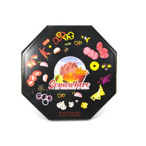Scatola per Pizza in Cartone Ondulato Stampata su Misura, Pieghevole, per Consegna Cibo da Asporto e Uso <span class=keywords><strong>Ristorante</strong></span> - Product Image 1