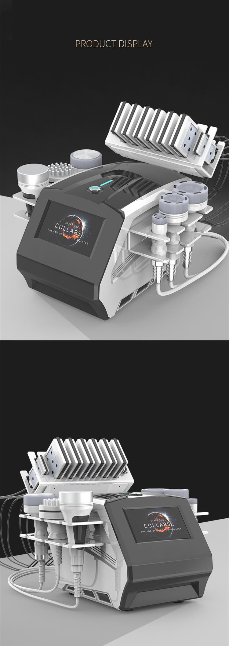 6 IN 1 lipolaser 650nm lipolaser vacuum cavitation rf/multifunction rf lipo laser beauty machine 7 in 1