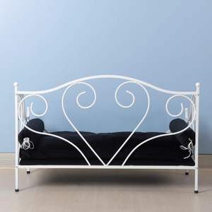 Yoonnie โครงเตียงสัตว์เลี้ยงสีขาวโซฟารังสุนัขแบบแยกออกได้เบาะหนาสำหรับสุนัขตัวเล็กในฤดูร้อน - Product Image 5