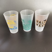 Gobelet Givré Personnalisable et Réutilisable de 400 ML en Plastique avec Logo pour Boissons de Fête et Festival