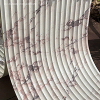 Revêtement mural 3D souple en marbre Bulgari effet colonne romaine, étanche, pour murs décoratifs et piliers de hall de villa