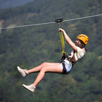 Kit de tyrolienne robuste IZipline ZL183001 avec accessoires complets, certifié CE et RoHS, pour la sécurité des sports d'aventure en plein air
