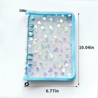 Carpeta con Cierre de PVC de 6 Anillas Kaplo A5, Funda para Cuaderno Económica, Carpeta Transparente con Bolsillo, 13 Colores, Papelería Escolar y de Oficina al por Mayor