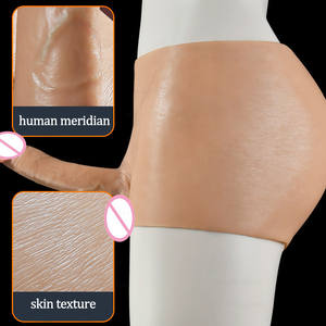 Einführbare <span class=keywords><strong>Penis</strong></span>-Hose Sexspielzeug für Frauen Männer Unterwäsche Hautgefühl Hohl/Massiv Silikon Lesbian Strap-On Dildo Panties - Product Image 6