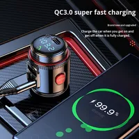 Chargeur de voiture USB C, émetteur FM T23, charge rapide PD, adaptateur allume-cigare, lecteur MP3 mains libres