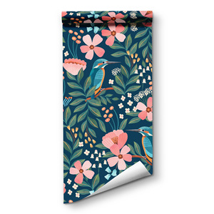 Adesivi <span class=keywords><strong>Murali</strong></span> Decorativi Autoadesivi con Motivo Floreale Retrò a Foglie per Cameretta Bambini e Ragazze, in PVC Anti-Muffa - Product Image 5