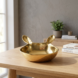 Bol de service de luxe, chaque détail est soigné, moderne, fait main, en métal, écologique, durable, finition polie, poignée en spirale, pour la table, idéal pour offrir - Product Image 2