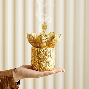 ชุดเตาเผาเครื่องหอมเรซิ่นบลูม พร้อมขวดโหลลายดอกบัวแบบอาหรับ เตาเผาบุหูร์บลูมสำหรับการปฏิบัติทางจิตวิญญาณที่บ้าน - Product Image 2