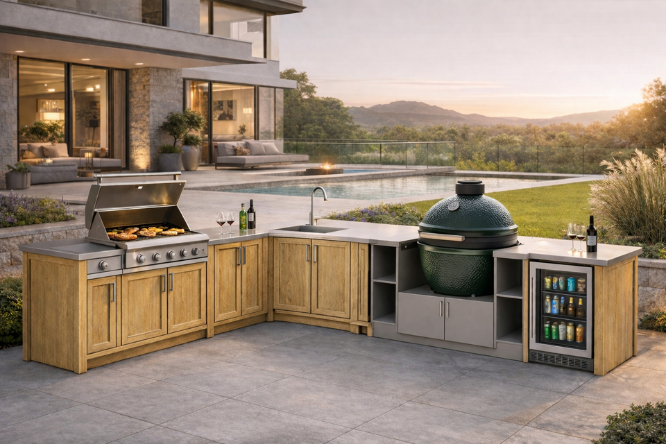 304 Stainless Steel Outdoor Kitchen Cabinet Set with Grill Modular ...